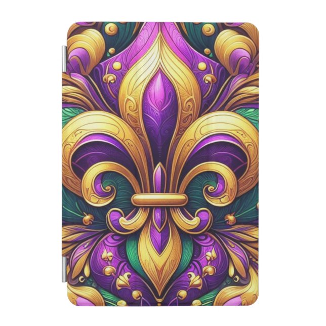 fleur de lis mardi gras iPad mini cover (Front)