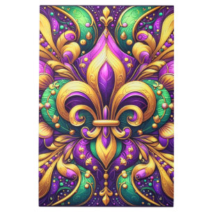 fleur de lis mardi gras metal print
