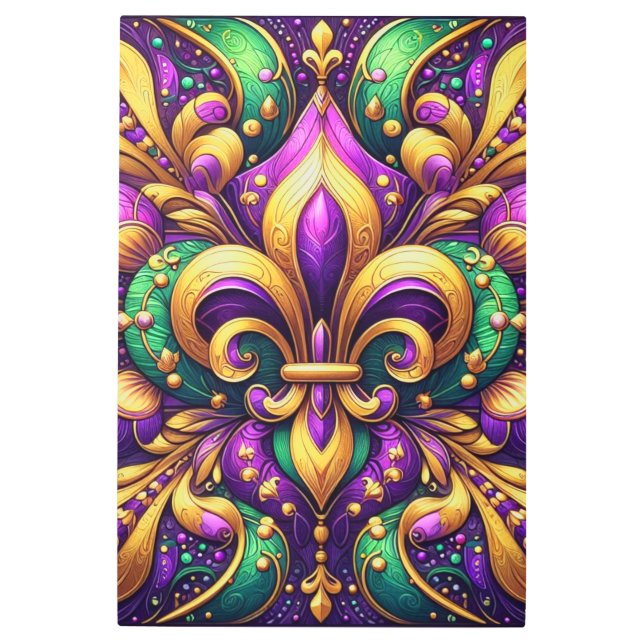 fleur de lis mardi gras metal print (Front)