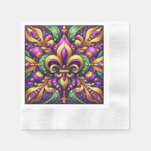 fleur de lis mardi gras napkins