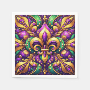 fleur de lis mardi gras napkins
