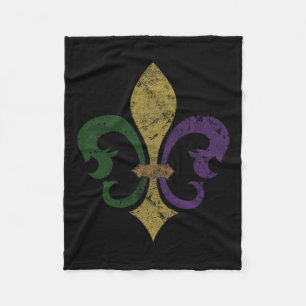 Fleur De Lis Mardi Gras New Orleans S Men Women Yo Fleece Blanket