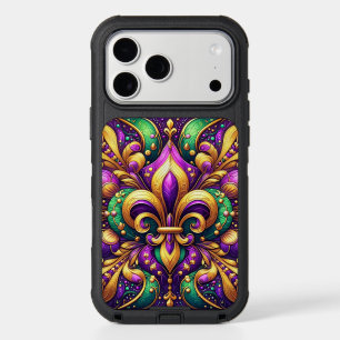 fleur de lis mardi gras iPhone 17 pro max case