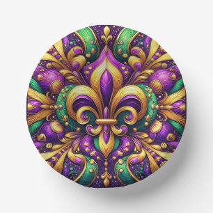 fleur de lis mardi gras paper bowls