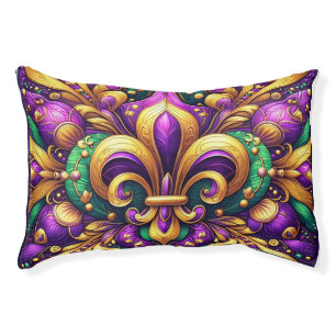 fleur de lis mardi gras pet bed