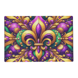 fleur de lis mardi gras placemat