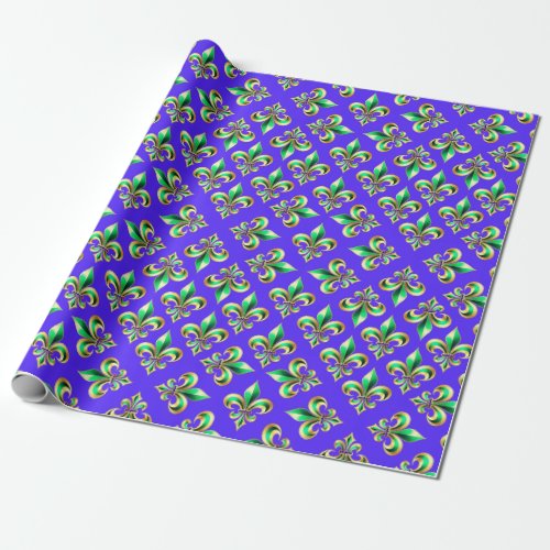 Fleur de lis mardi gras seamless pattern  wrapping paper
