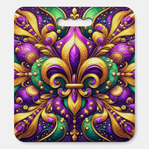 fleur de lis mardi gras seat cushion