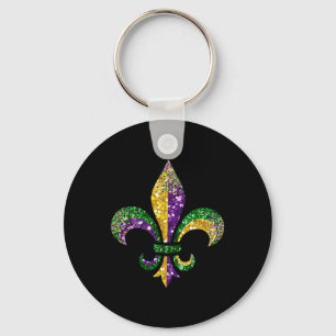 Fleur De Lis Mardi Gras Symbol Louisiana New Orlea Keychain
