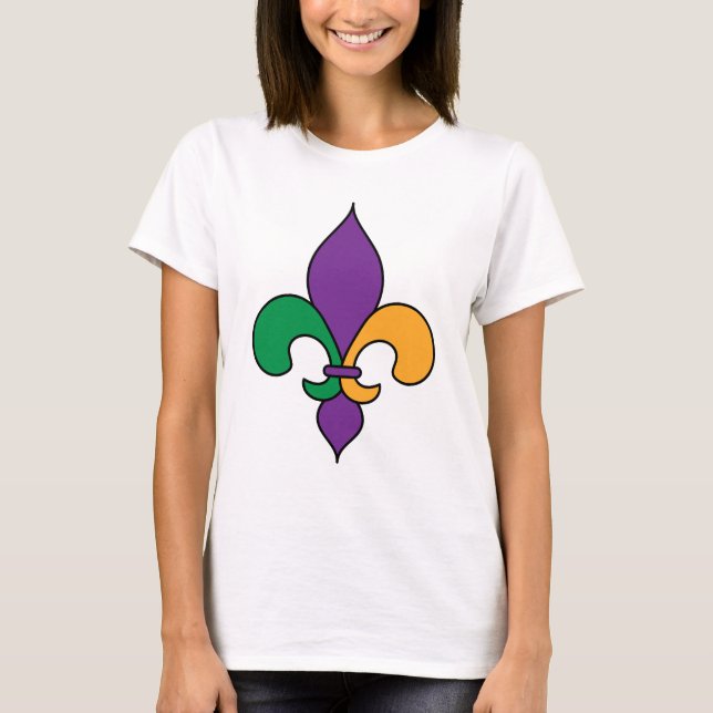 Fleur de Lis Mardi Gras T-Shirt (Front)