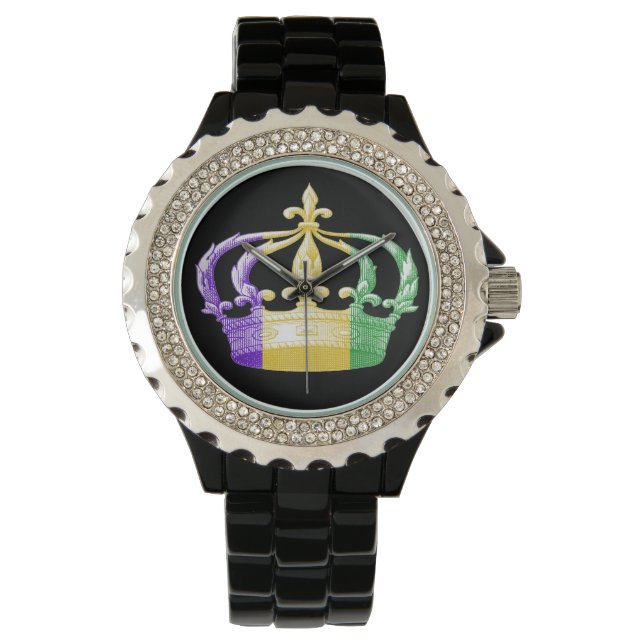 Fleur de Lis Mardi Gras Watch (Front)