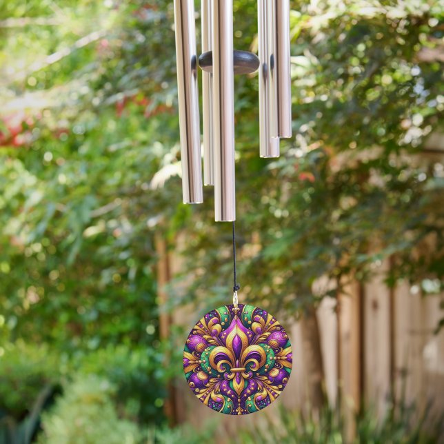 fleur de lis mardi gras wind chime  (Backyard)