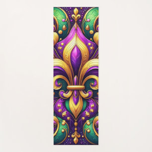 fleur de lis mardi gras yoga mat