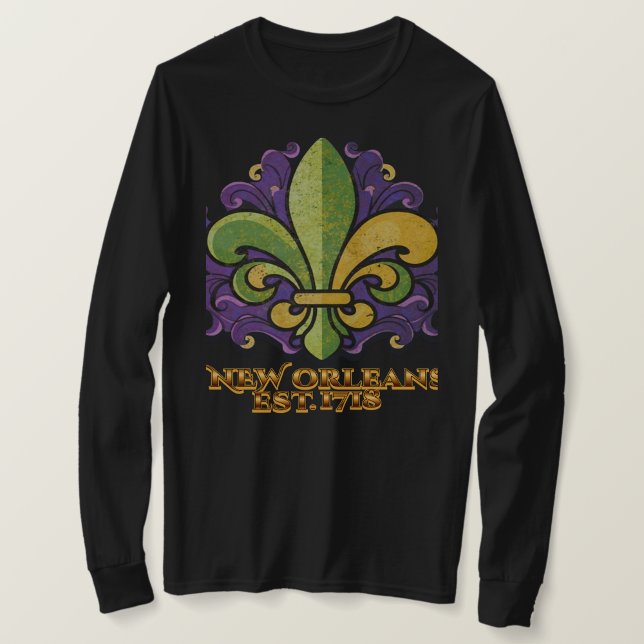 Fleur-de-lis MardiGras New Orleans 1718 T-Shirt (Creator Uploaded)