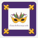 Fleur de Lis Mask Mardi Gras stickers