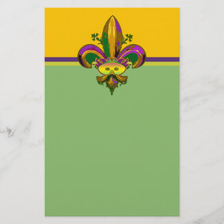 Fleur de lis Mask Stationery