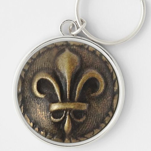 Fleur De Lis Medallion Keychain Zazzle