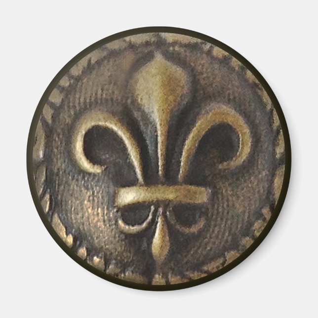 Fleur De Lis Medallion Magnet (Front)