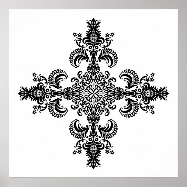 Fleur de lis Meditation 4 corners Poster (Front)