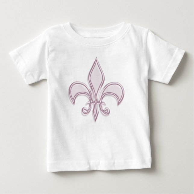 Fleur de Lis, metallic pink element. Baby T-Shirt (Front)
