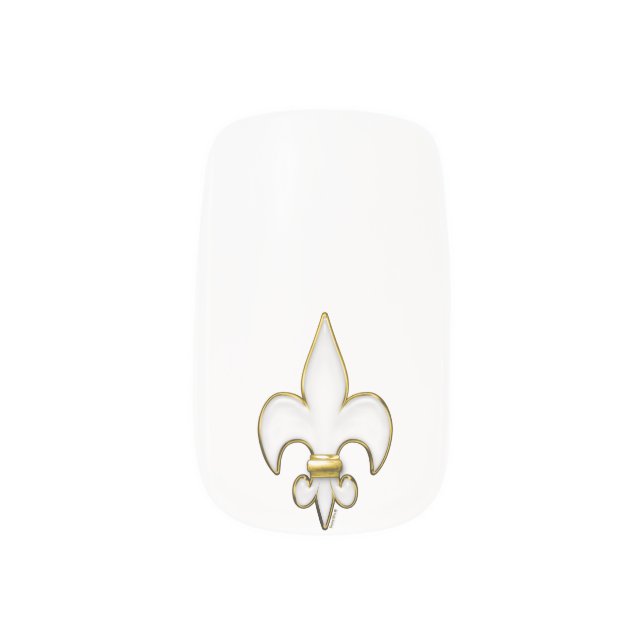 Fleur De Lis Minx Nail Art (Right Thumb)