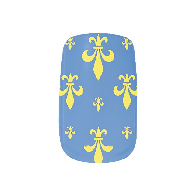 fleur de lis Minx Nail Art (Left Thumb)