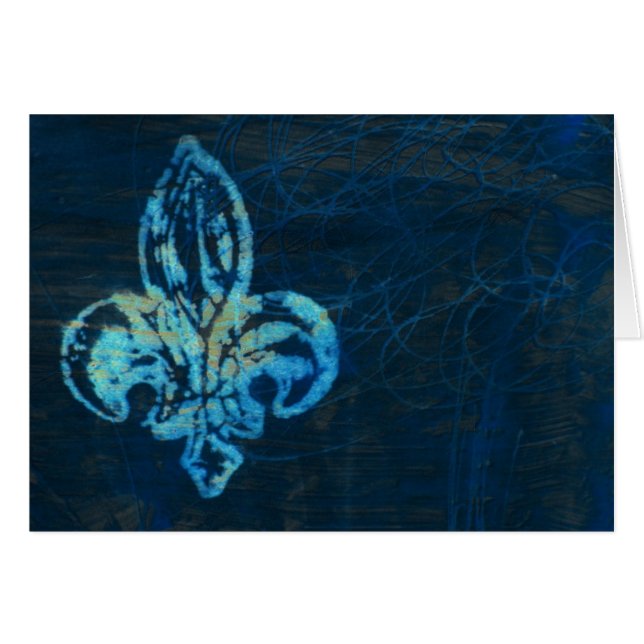 Fleur-de-lis Mixed Media Digital Art Cards (Front Horizontal)