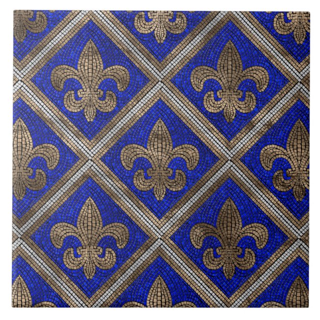 Fleur-de-lis mosaic tile pattern (Front)