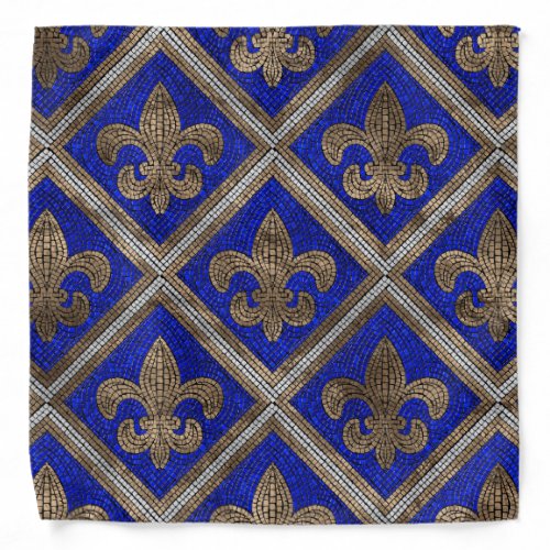 Fleur_de_lis mosaic tile pattern bandana