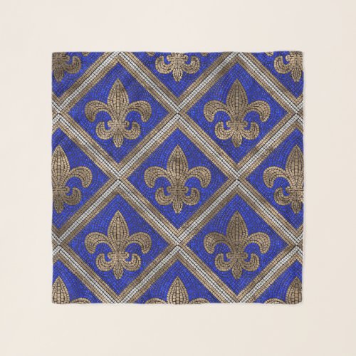 Fleur_de_lis mosaic tile pattern scarf