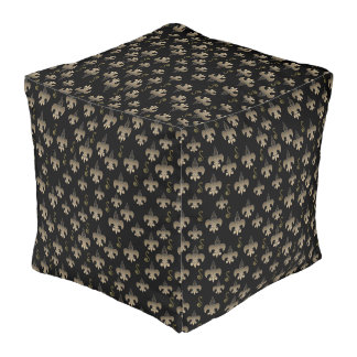 Fleur de lis New Orleans Saints ottoman pouf
