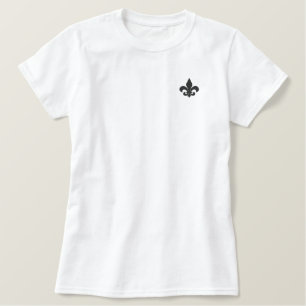 Fleur De Lis New Orleans Style Embroidered Shirt