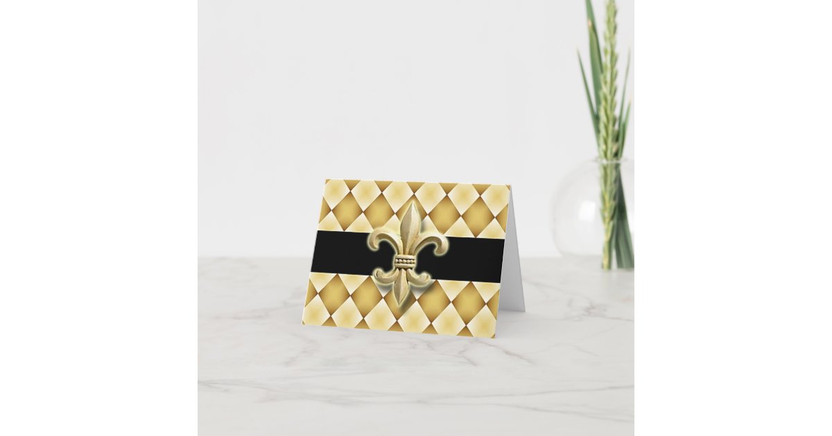 Fleur de Lis note card Zazzle