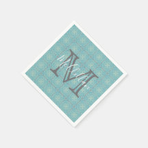 Fleur-de-lis Old World Vintage Tile Napkins