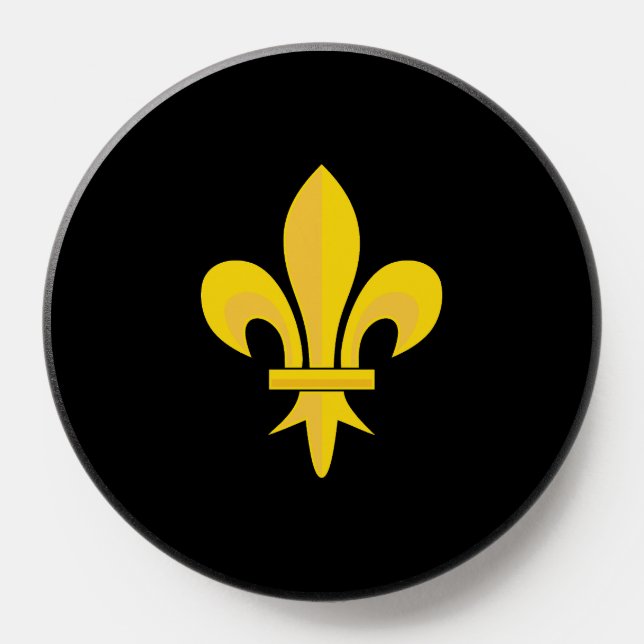 Fleur de Lis on Black PopSocket (Popsocket)