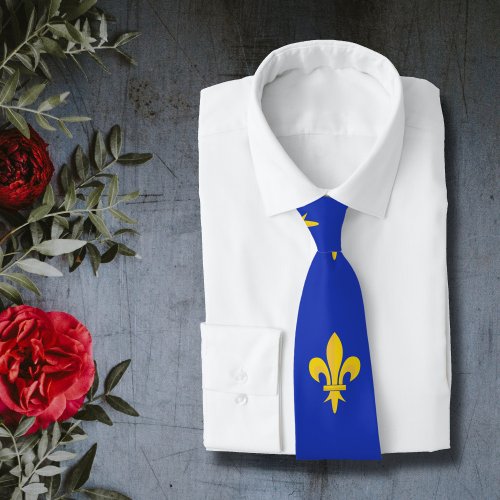 Fleur de Lis on Royal Blue Neck Tie