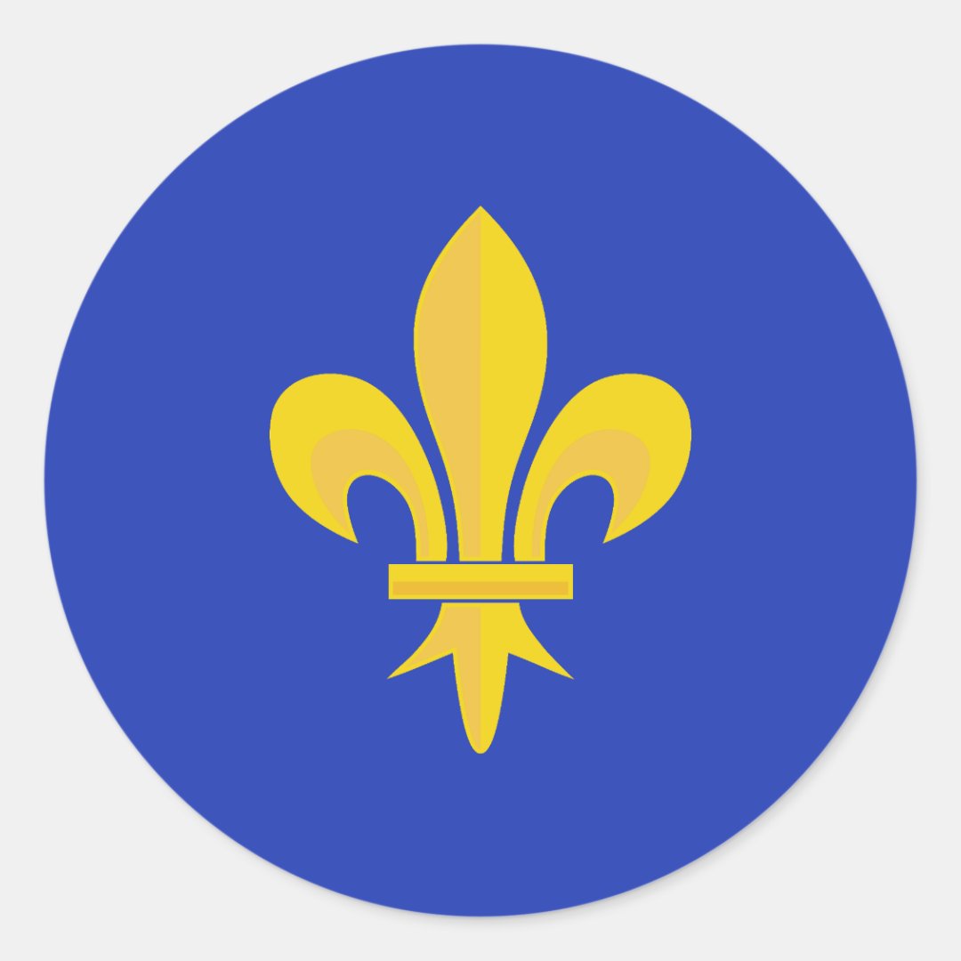 Fleur de Lis on Royal Blue Sticker | Zazzle