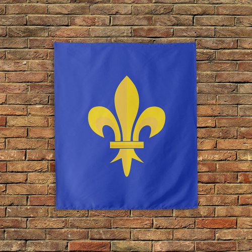 Fleur de Lis on Royal Blue Tapestry