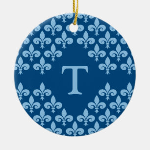 Fleur-de-Lis ornament, customize Ceramic Ornament