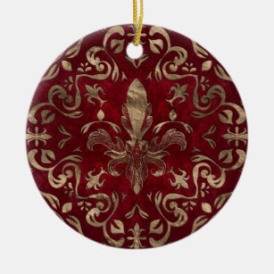 Fleur-de-lis ornament Red and Gold