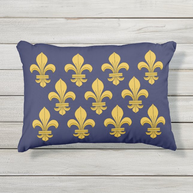 Fleur-de-lis Outdoor Pillow (Front)