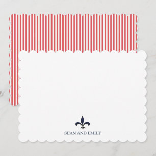 Fleur de lis Painting Lily Nature Stationary Thank You Card