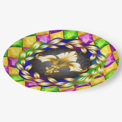 Fleur de Lis Party Goods Paper Plate