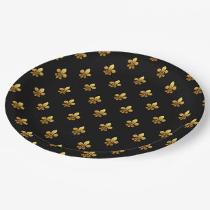 Fleur de Lis Party Goods Paper Plate