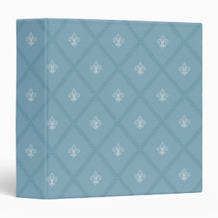 Fleur-de-lis pattern 3 ring binder