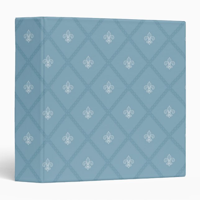 Fleur-de-lis pattern 3 ring binder (Front/Spine)