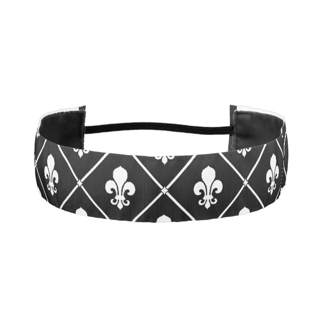 Fleur De Lis Pattern Athletic Headband (Front)