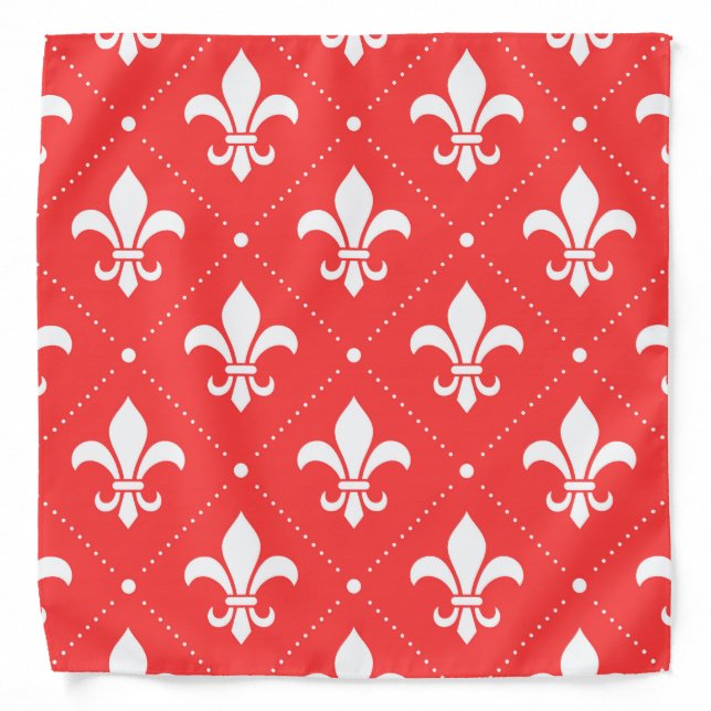 Fleur De Lis Pattern Bandana (Front)