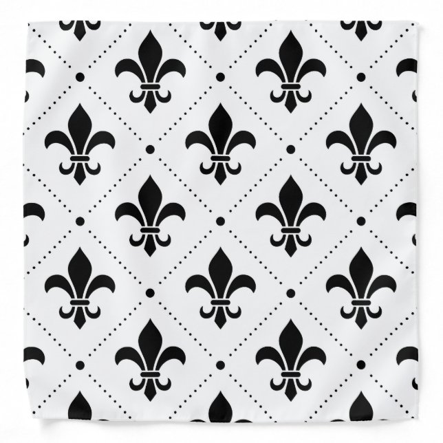Fleur De Lis Pattern Bandana (Front)