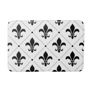 Fleur De Lis Pattern Bath Mat